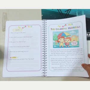 English Kids Short Stories with Comprehension Questions | 100-Page Reading Workbook | Vocabulary & Reading Skills | Preschool Kindergarten & Elementary Learning Book