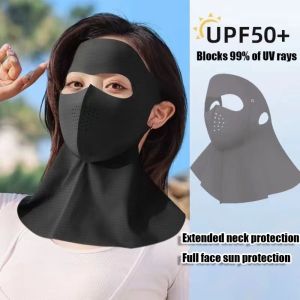 AVOCATION VIVACIOUS63AV0 Lụa băng nạ chống nắng UPF50 + Toàn bộ khuôn nạ che nắng 3D Khăn quàng cổ chống tia cực tím Mùa hè