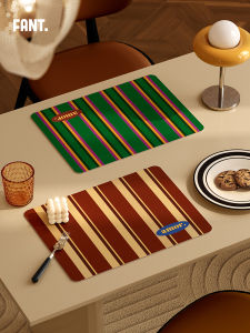 Modern Minimalist Vintage Style Dining Mat Heat Resistant Waterproof Oil Proof Non-Washable Table Surface Protection Pad Home Use