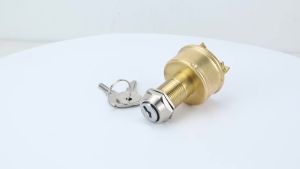 Công Tắc Đánh Lửa Hàng Hải Hạng Nặng Golden 3 Vị Trí MP39060-1 Đồng Thau + Thép Không Gỉ Cho Ô Tô Và Thuyền