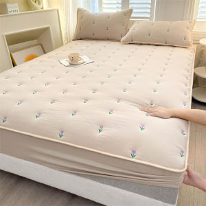 KAMONI | Thick Cotton Mattress Bed Skirt Anti-slip and Dust Isolation for Single Dorm