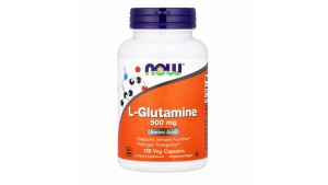 NOW Foods L-Glutamine 500 mg Amino Acid Support for Immune & Gut Health – 120 Veg Capsules
