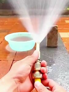 With 10/15/20 Meters Hose Multi-Purpose Universal Adjustable Car Wash Water Gun Garden High Pressure Brass Sprayer Wand Straight Copper Spray Hose Nozzle Garden Tool