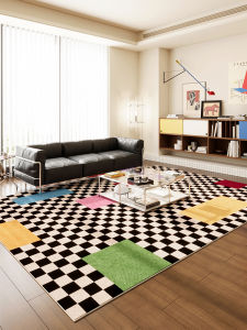 NAIERDENG | Waterproof Easy Care Grid Pattern Living Room Carpet