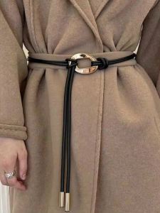 New PU Leather Rope Thin Belt Women Fashion Decorative Knotted Waist Rope Simple Skirt Coat Waist Belts Strap
