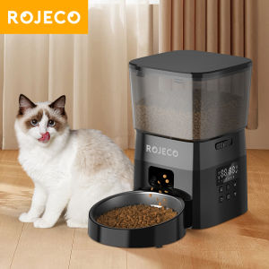 ROJECO Automatic Cat Feeder Pet Smart Cat Food Kibble Dispenser Button Version Smart Control Auto Feeder For Cat Dog Accessories Máy Cho Ăn Tự Động Cho Mèo Rojeco - Lazada