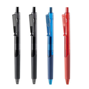 KACO K9 Click Ballpoint Pen 0.5mm Medium Point Quick Dry Ink Soft Grip Neutral Pen for Students Exam Daily Practice Black Pen