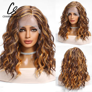 Mái Tóc Giả Ngắn Kiểu Bob Chất Liệu Tổng Hợp Màu Nâu Cam CharmSource Có Đường Ngôi Lệch Dùng Hàng Ngày Và Dự Tiệc Chịu Nhiệt Dành Cho Nữ