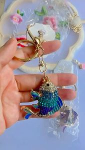 [SPRINTT] GK037 Gantungan Kunci Diamond Ikan Cantik Mobil HP Tas Good Luck Keychain Pria Wanita