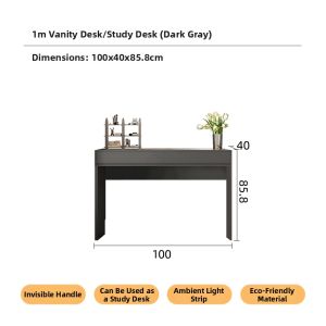 QUYUAN | Italian Luxury Vanity Dressing Table Nightstand Painted Adjustable Storage Cabinet