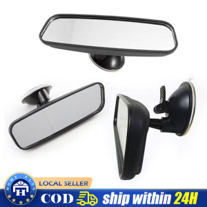 Car Interior Rear View Mirror ABS Rotation Adjustable Plastic Rearview Observation Mirrors with Suction Cup Accessories
