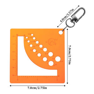 Sewing Knitting Ruler Gauge Knitting Calculator Density Ruler DIY Weaving Measuring Tools knitters Ruler with Threader Cutter