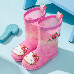 Disney Childrens Rain Boots Girls School Specialty Anti-Slip Rubber Shoes Water Shoes for Little Kids Princess Theme