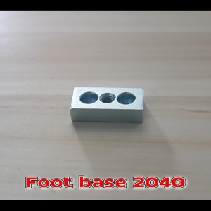 Foot Base 2040 สำหรับใส่ขาปรับระดับอลูมิเนียมโปรไฟล์ ขนาด 20×40 เพื่อใช้เป็นฐานรองรับน้ำหนัก ปรับระดับ และยึดโครงสร้างให้มั่นคง
