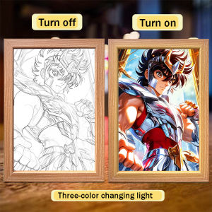 Bandai | Saint Seiya Anime LED Light Painting LED Light Source Bedroom Decorative Lights Perfect Festival Gift Fan Merchandise