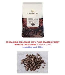 COCOA NIBS CALLEBAUT 200g 100% PURE ROASTED FINEST BELGIAN COCOA NIBS 比利时纯可可豆碎