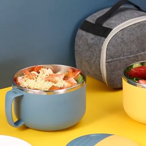 Kotak Wadah Makan Lunch Box Stainless Steel Double Layer 1.5L - GB4806