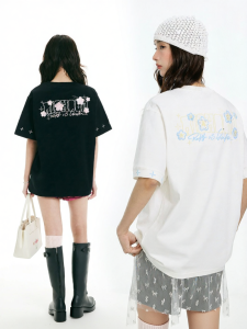 RickyisClown | Cherry Blossom Embroidery Cooling Quick-Drying Antibacterial T-Shirt