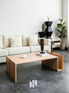 NONG HOME | Nordic Solid Wood Rectangular Simple Modern Small Household Creative Coffee Table