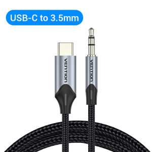 Vention | Vention USB C to 3.5mm Type C to Aux Headphone 3.5 Jack Adapter Audio Cable for Huawei P40 nova7 Xiaomi Mi 6 9 10 Pro Oneplus 7