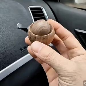 Car & Home Essential Oil Diffuser - Made of Wood Mini Cute Natural Fragrance Diffuser Suitable for Bedroom Living Room Bathroom