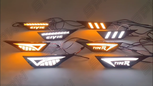 Honda Civic FC (2016-2021) Side Marker LED Fender Light Lamp Sequential Running Turn Signal Light Dynamic DRL Daylight 2016 2017 2018 2019 2020 2021