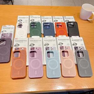 Heat Dissipation Mesh For Magsafe Magnetic Wireless Charging Case For iPhone 16 15 14 Plus 13 12 11 Pro Max Breathable Cover