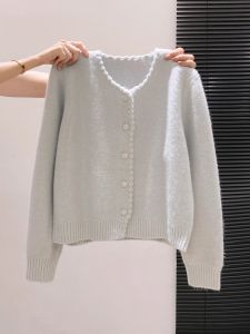 LUOSHAO | French Gentle Style Button Thicker Sweater Knit Cardigan