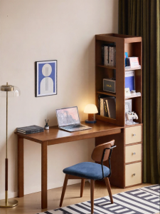 WEISHA | Retro Style Book Desk with Shelf