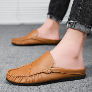 NUDANLAI | Stylish Outdoor Fashion British Casual Breathable Mens Covered Sandals Slip-On Shoes