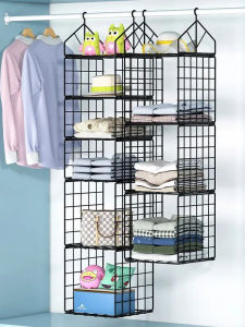 ตู้เสื้อผ้าสำหรับเก็บของแบบแขวน ตู้เสื้อผ้าสำหรับใส่กางเกงชั้นใน ผ้าไนลอน ตะกร้าสำหรับใส่รองเท้า ตะขอสำหรับใส่เสื้อผ้าในห้องน้ำ