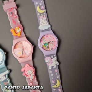 Jam tangan anak perempuan analog karakter kuromi melody cinnamoroll