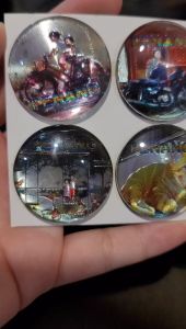 READY STOCK 6 in 1 Penang Tourism Round Crystal Scenery Mural Fridge Magnet