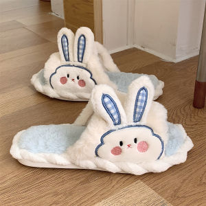 Dép Bông Ấm Áp Mùa Đông Cho Nữ Dép Bông Thỏ Dễ Thương Chống Trượt Thoải Mái Đế Bằng Dép Thường Ngày Dép Bông Mềm Mại