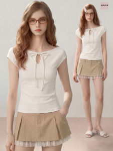 KBVVR | Hollow-out Slim-fit Short-sleeve T-shirt