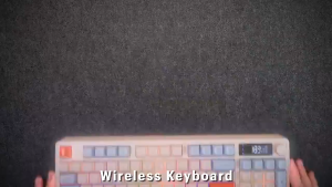 M96 Wireless Bluetooth Dual Mode Mechanical Feel Keyboard PBT Ball Cap with Display Knob Gaming Keyboard