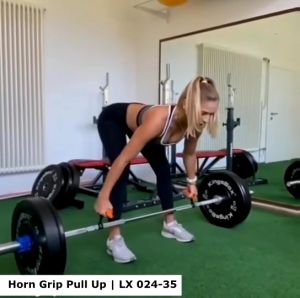 SPEEDS Horn Fitness Handles Grip Fitnes Handle Pull Up Weight Lifting Kelengkapan Latihan Gym 024-35