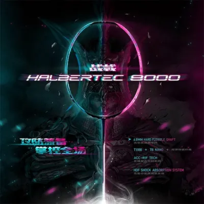 LI-NING HALBERTEC 8000 BADMINTON RACQUET-BLUE/PINK