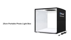 PULUZ | PULUZ 25cm Folding Portable High CRI Ring LED Photo Lighting Studio Tent Box Shadowless Light Lamp Panel Pad with 12 Color Backs