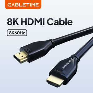 Cabletimes | CABLETIME Ultra High Speed HDMI-compatible Cable 8k HDMI 2.1 Cable 48Gbps 8K 60Hz 4K for PS4/5 PC Laptop TV Box HDMI Cable