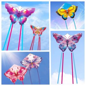 Colorful butterfly kites flying Outdoor toys sports game animal kite professional wind kites sting line dragon kites factory koi