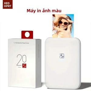 Máy In Ảnh Màu HPRT MT53 Khổ 2x3 Inch Giấy Dán Lưng In Tức Thì Qua Bluetooth Tự Động Nạp Giấy Tương Thích Giấy Nhiệt