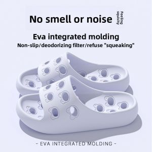 MONLEYTA | Womens Bathroom Leaking Slippers Indoor Summer Anti-slip Hollow Quick-drying Silent No Odor EVA Flat Sandals For Youth