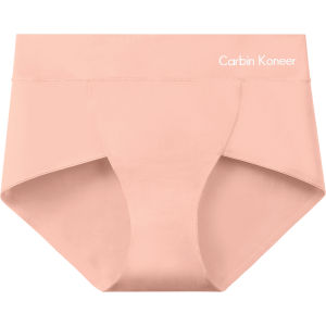 CarbinKoneer | กางเกงชั้นในผ้าฝ้ายระบายอากาศได้ดีเอวสูงไร้ตะเข็บสำหรับผู้หญิง CarbinKoneer กางเกงชั้นในทรงสามเหลี่ยมป้องกันแบคทีเรียระบายอากาศได้ดี