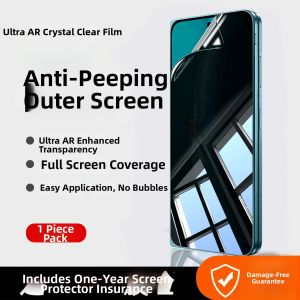 Newyu | AR Blue Light Blocking Privacy Full Coverage Tempered Glass Screen Protector for Folding Phones