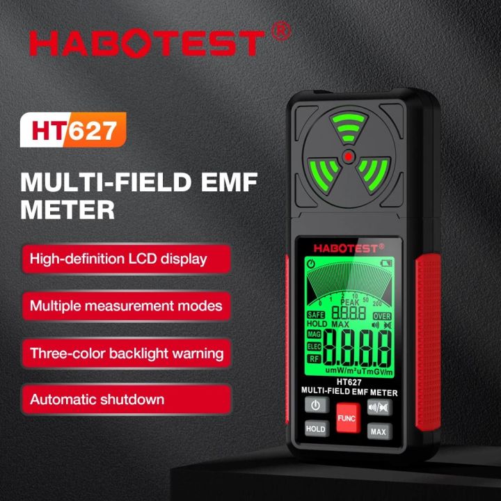 EMF Radiation Tester EMF Meter – Electromagnetic Radiation Tester With 5-Color LED Indicators – For Home & Appliance Inspection