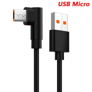 NNBILI 90Degree Elbow Micro USB 2.4A Fast Charging Data Cable Phone For Samsung Xiaomi Android Quicked Charger USB Cord 1m/2m/3m