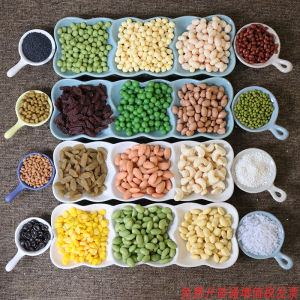 Simulated Grain Model Decorative Chinese Style Coffee Soybeans Rice Almonds Cashews Peanuts Sesame Seed Home Decoration Props