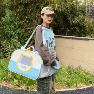 กระเป๋าแมว สะพายไหล่ เป้อุ้มแมว เป้สัตว์เลี้ยง กระเป๋าทรงกล่อง หิ้ว สะพายข้าง เป้สุนัขพับเก็บได้ แบบพกพา กระเป๋าสัตว์เลี้ยง ระบายอากาศได้ ส่งของในไทย