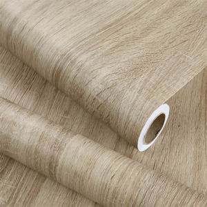 Cuộn Giấy Dán Tường Vinyl Chống Thấm Tự Dính Khổ Rộng 55cm Vân Gỗ Chất Liệu PVC Trang Trí Cho Nội Thất & Tủ Nhà Cửa